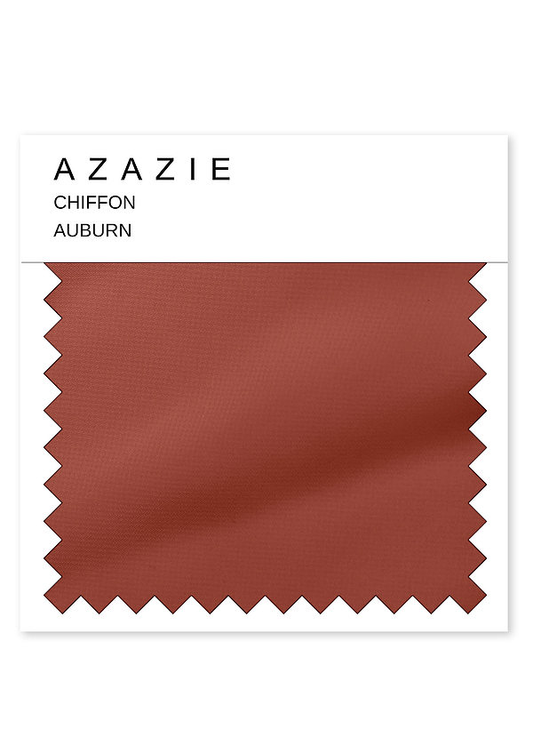 front Azazie Auburn Chiffon Swatch