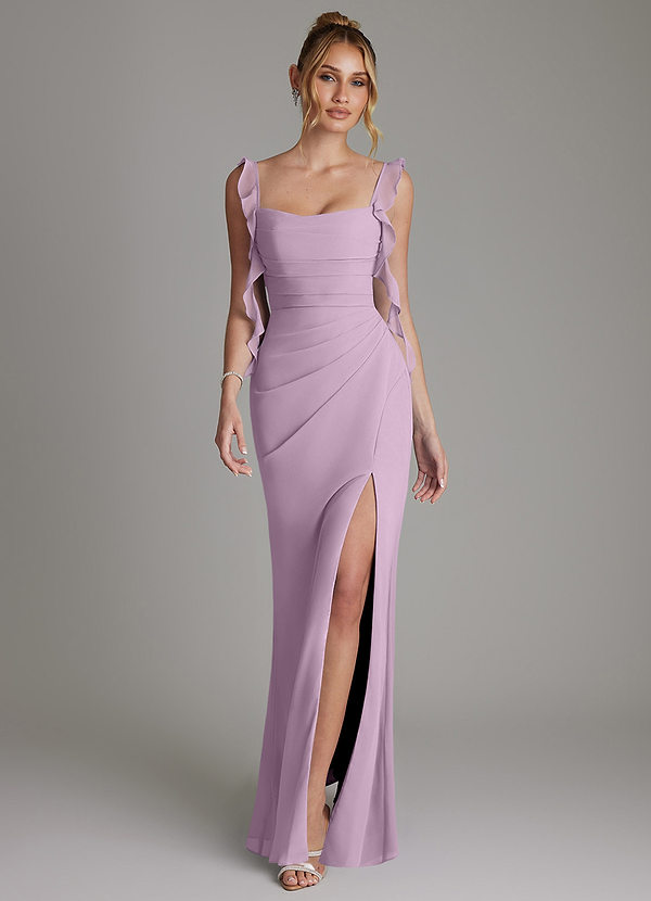 Azazie Jessamine Bridesmaid Dresses Wisteria Mermaid Corset Chiffon Dress image1