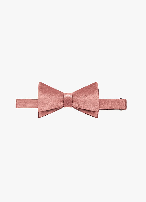 front Metallic Satin Bow Tie