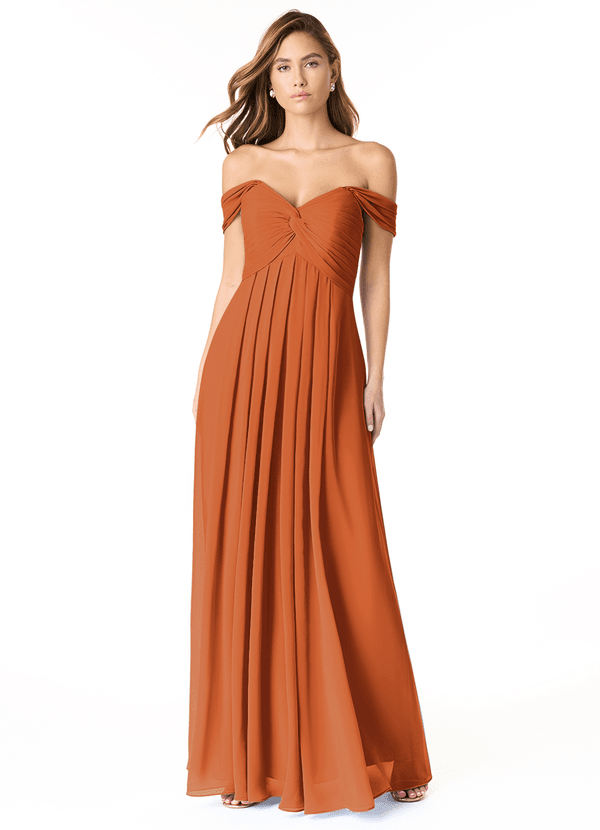 Azazie Kaitlynn Brautjungfernkleider Wandelbar Empire Gerafft Chiffon Kleid Kanel image1