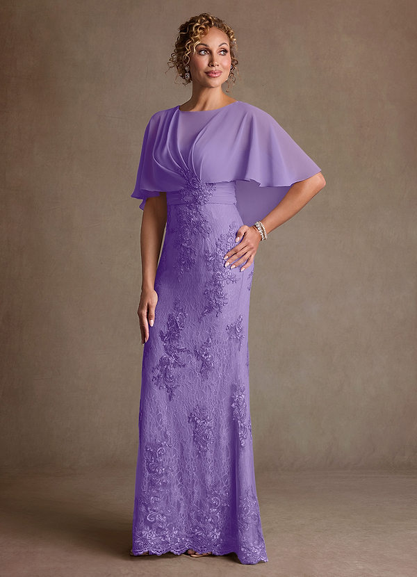 Azazie Amrita Mother of the Brides Dresses Tahiti Mermaid Lace Chiffon Dress image1