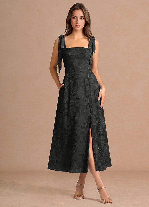 Debra Black Midi Dress image1