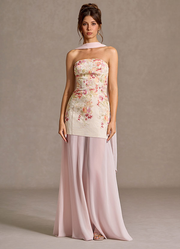 Undra Antique Floral And Pink Maxi Dress image1