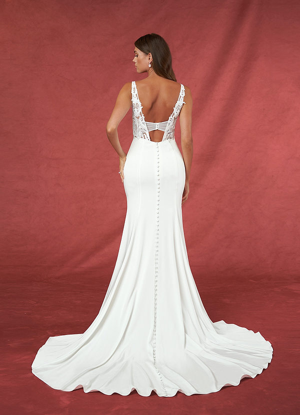 back Azazie Cleopatra Wedding Dress