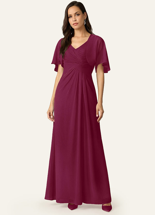 front Azazie Matching Color Salome Chiffon Wrap