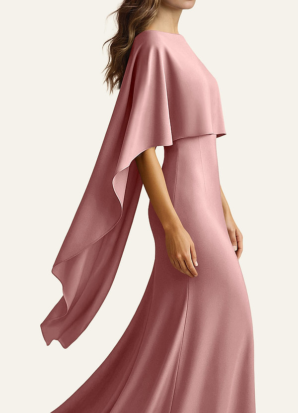front Azazie Matching Color Stretch Satin Multiway Cape
