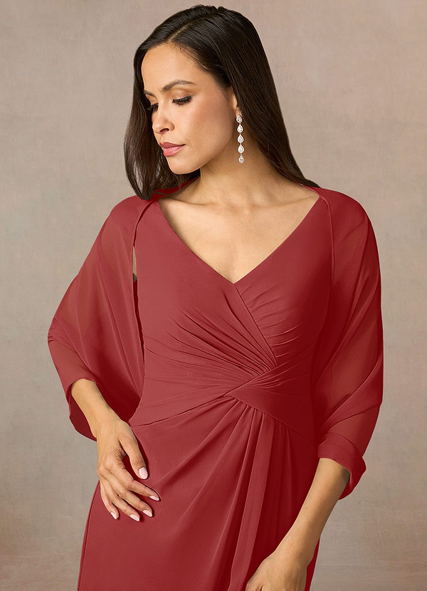 front Azazie Matching Color Sarah Chiffon Wrap