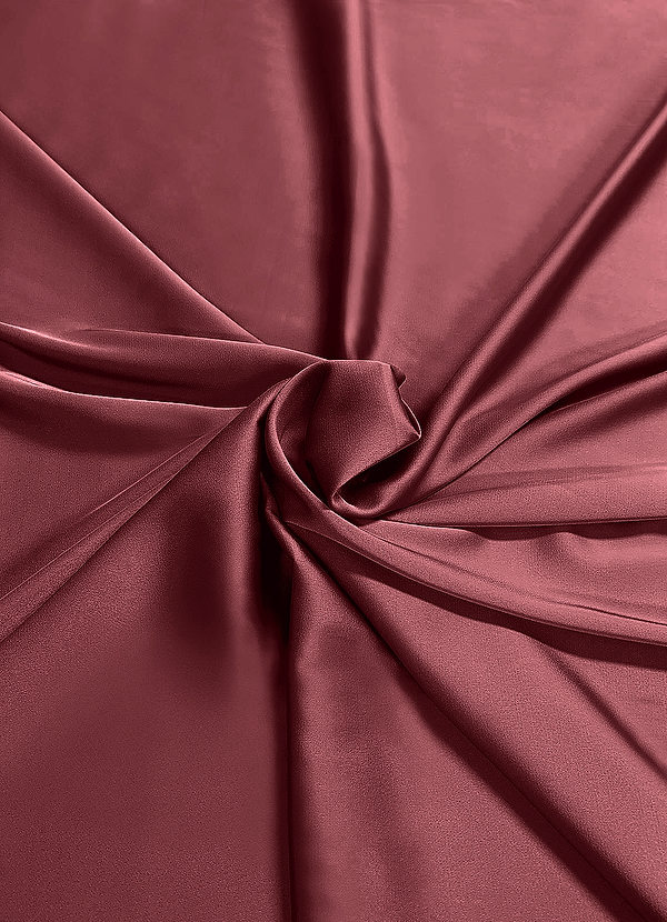 front Azazie Merlot Stretch Satin Fabric By the Yard