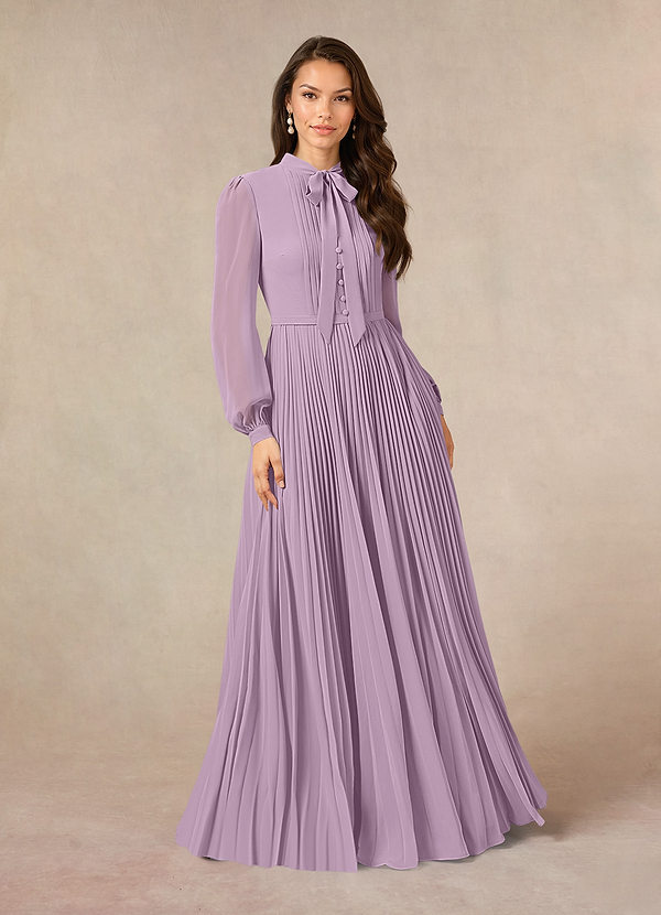 Azazie Adellah Mother of the Brides Dresses Wisteria A-Line Pleated Chiffon Dress image1