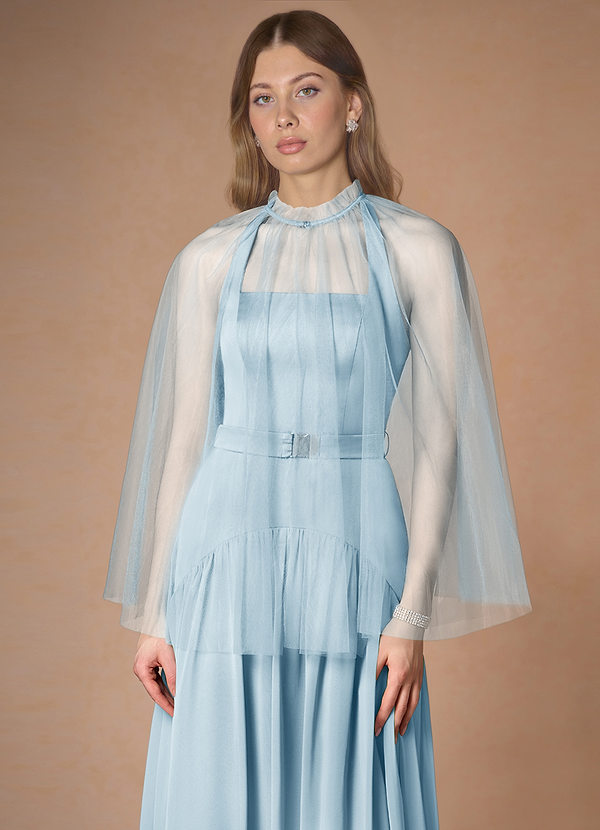 front Azazie Matching Color Tulle Cape