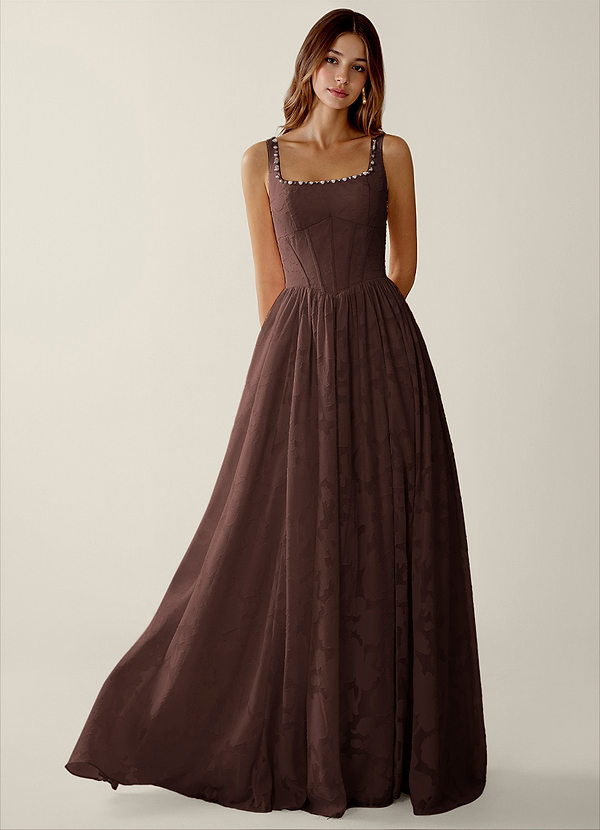 Megan Truffle Lace A-line Prom Dress image1