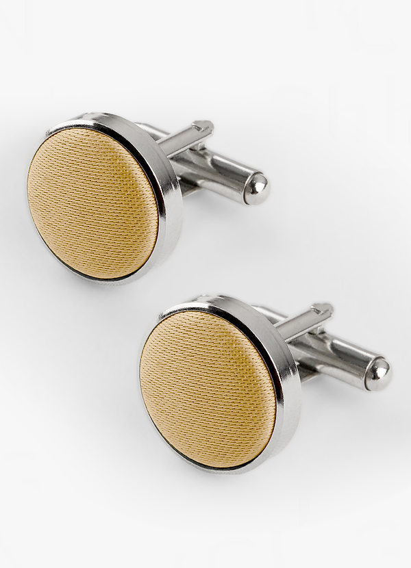 front Boutons de manchette arrondis en satin mat
