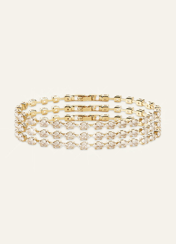 front 3-Pack Mini Marquise Crystal Tennis Bracelets