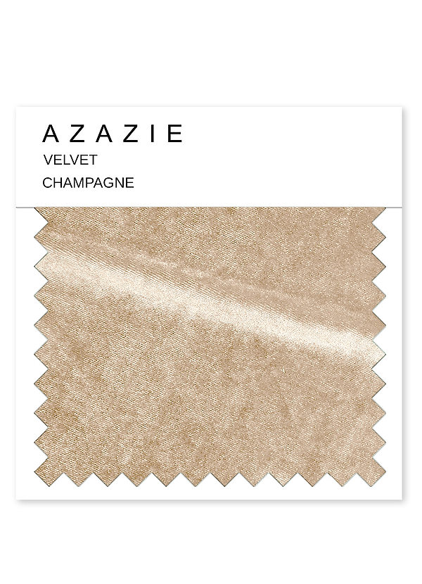 front Azazie Champagne Velvet Swatch