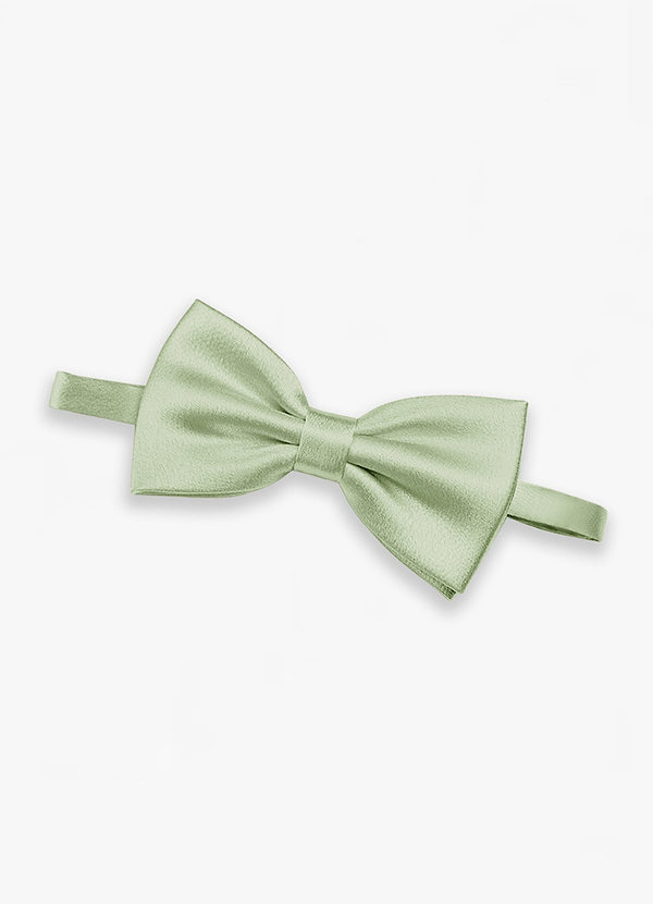 front Adjustable Metallic Satin Pre-Tied Bow Tie