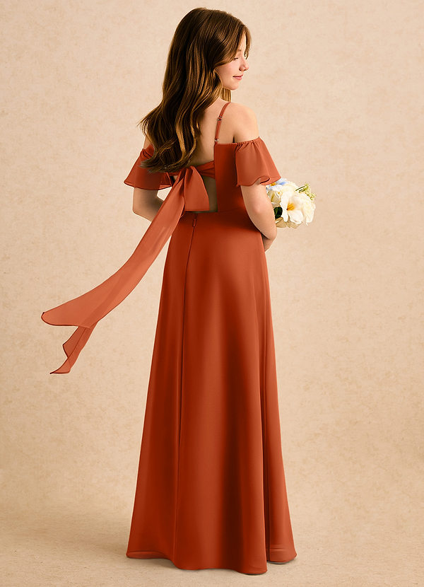 Azazie Robyn Girls Formal Klänningar för brudeflicka Klä A-Line i Chiffong Älskling Halsringning image1