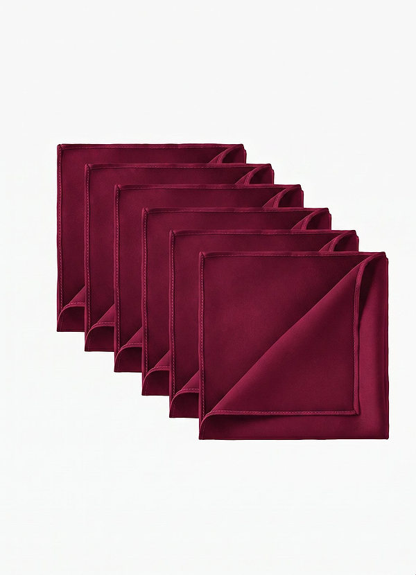 front Set mit 6 passenden Einstecktüchern aus Stretch-Satin für Trauzeugen