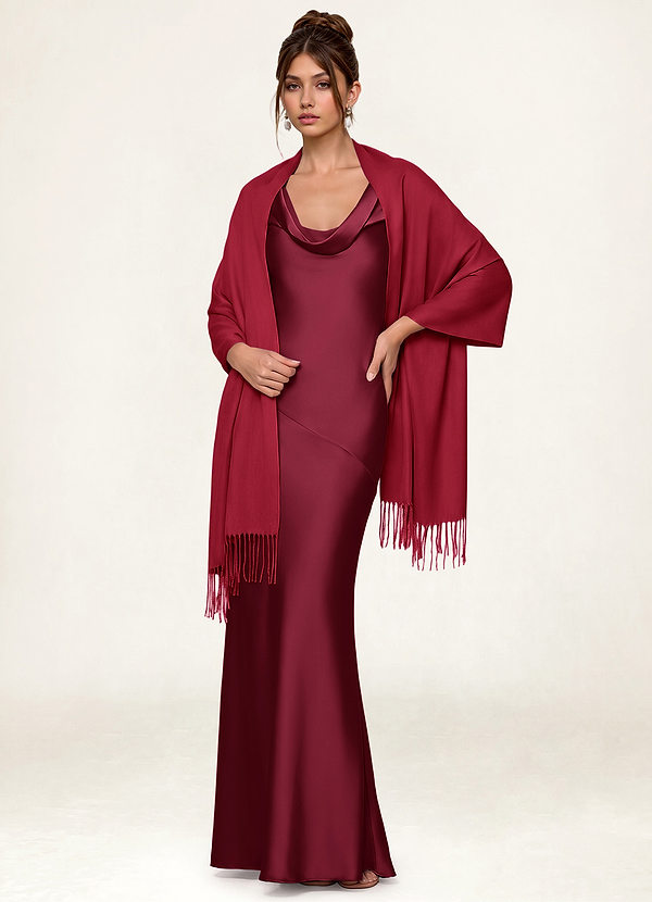 front Solid Fringe Shawl