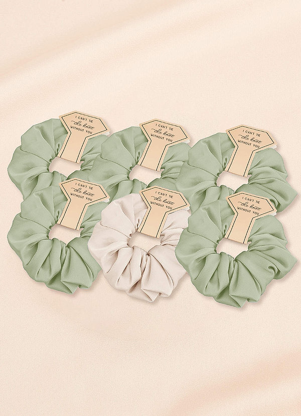 front Set Elasticizzato Over Size In Raso Elasticizzato Da Damigella D'Onore In Colori Misti A Sei Pezzi Abbinati