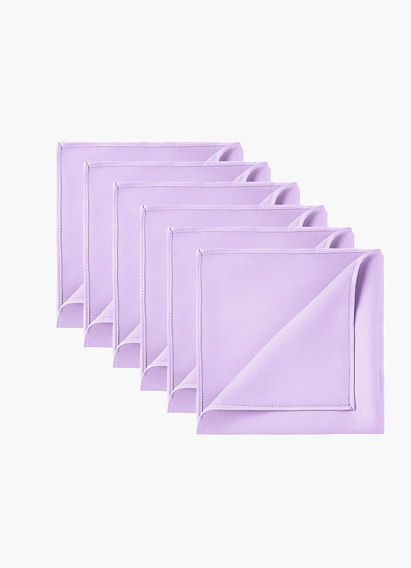 front Stretch Satin Matching Groomsmen Pocket Square Set – 6 Pieces