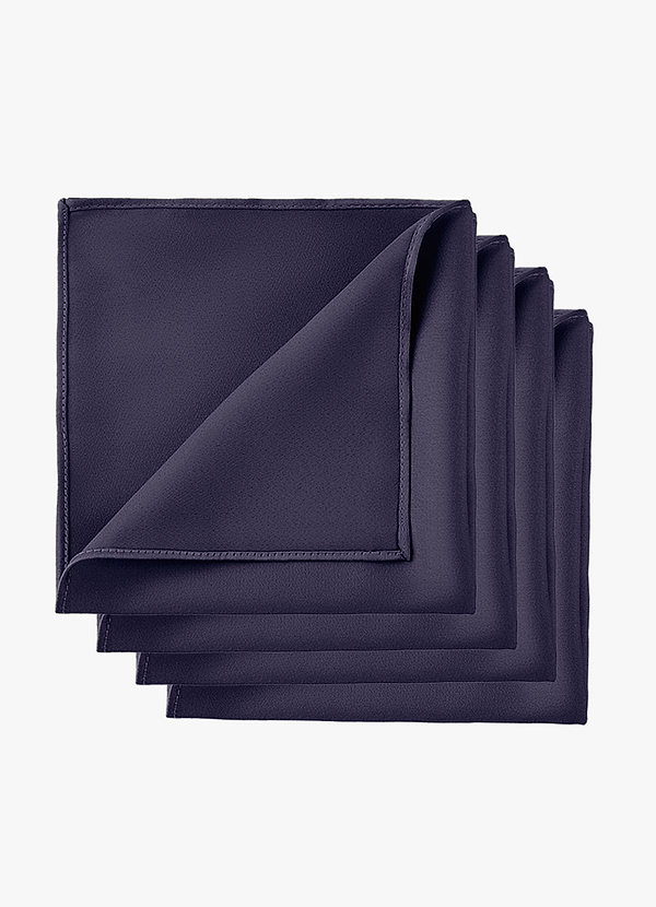 front Stretch Satin Matching Groomsmen Pocket Square Set – 4 Pieces