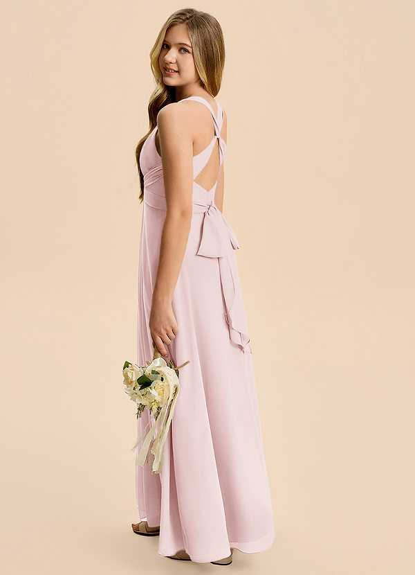 Azazie Kirsten Junior Klä av A-Line i Chiffong Plisserad image1