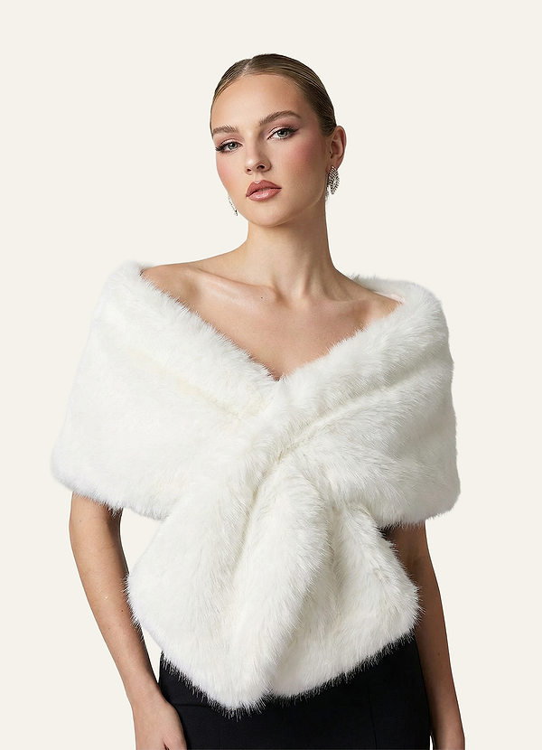 front Plysch fuskpäls wrap