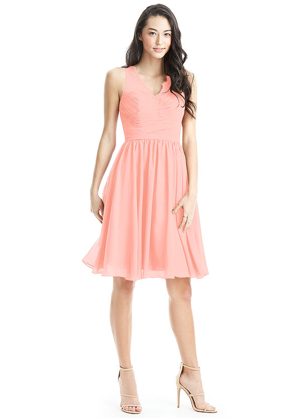  Azazie  Heloise Bridesmaid  Dress  Coral  Azazie 