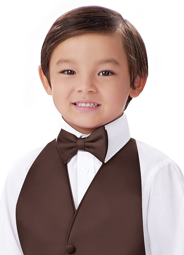 front Boy's matt satin förbunden fluga