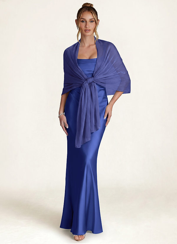 front Azazie Chiffon Sparkly Cover Up Scarf