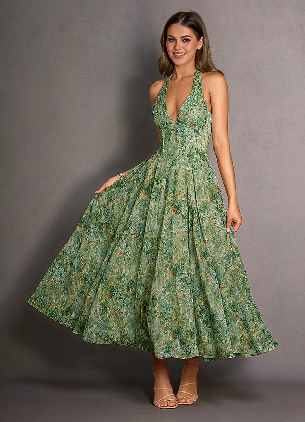Kleid Isabeau Grüne Blumen image1