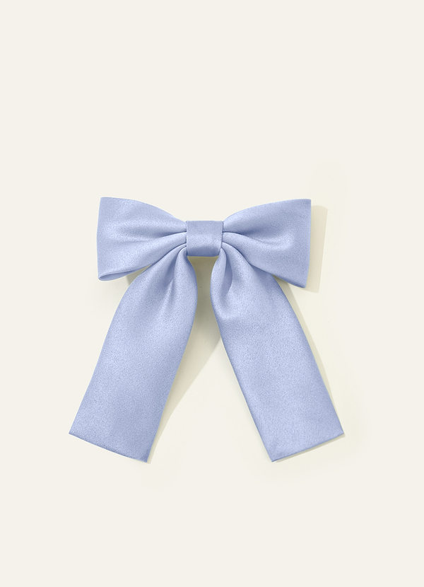 front Juego de pinzas para el cabello con lazo de satén para niñas