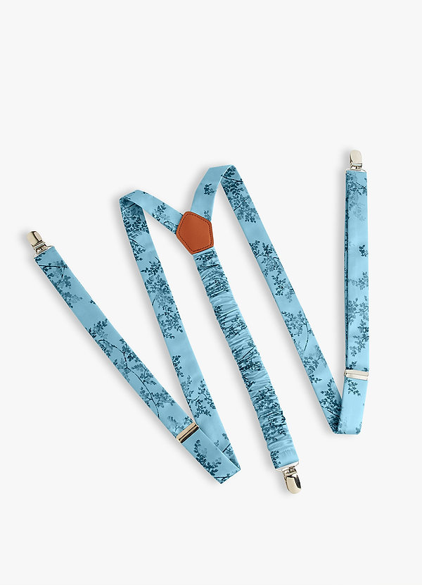 front Matching Color Matte Satin Suspenders