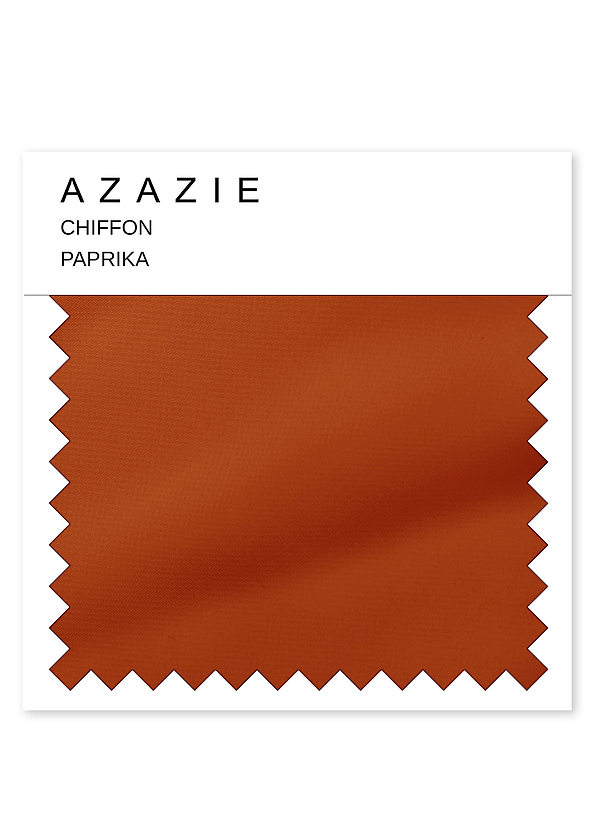 front Azazie Paprika Chiffon Swatch