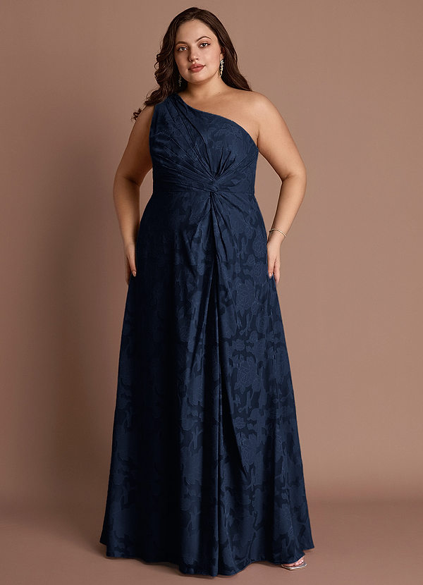 Hermosa Navy One Shoulder Maxi Dress image1