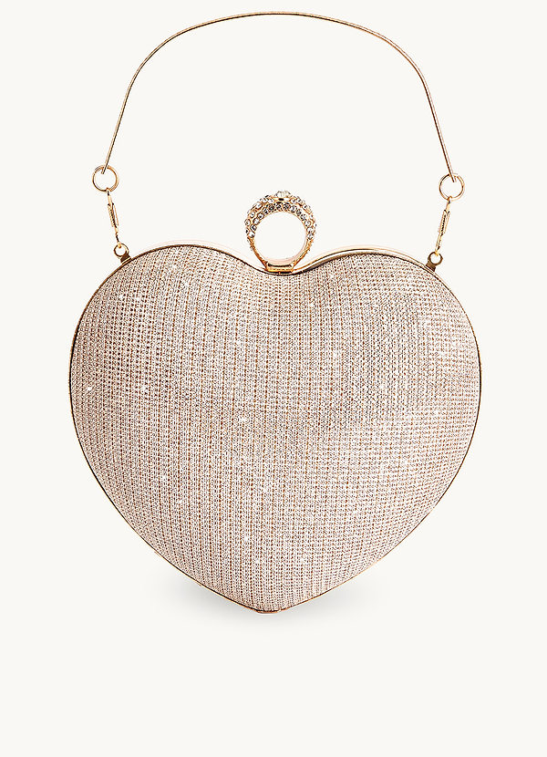 front Shimmering Heart Clutch