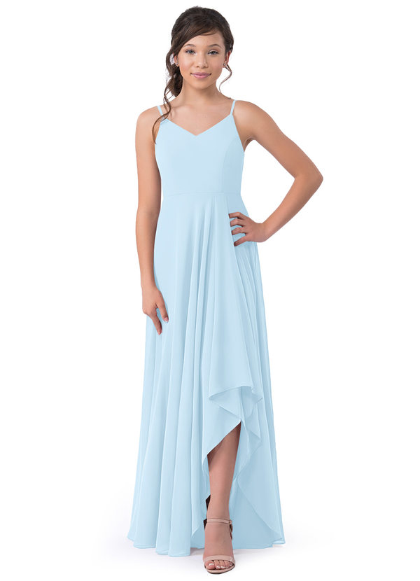 Sky Blue Azazie Collette Junior Bridesmaid Dresses | Azazie