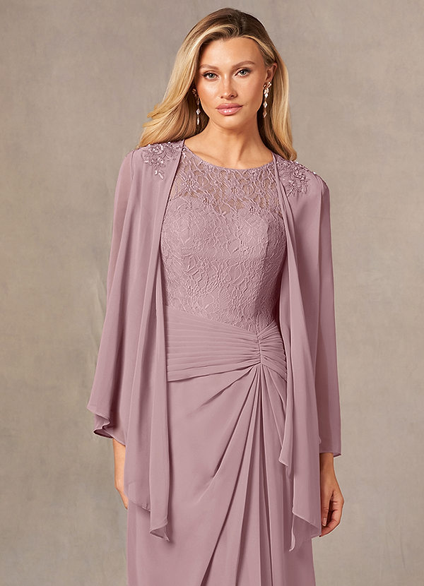 front Azazie Matching Color Moxie Chiffon Wrap