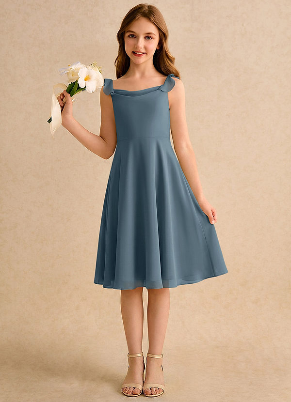Azazie Pup Girls Formal Flower Girl Dresses Twilight A-Line Pleated Chiffon Dress image1