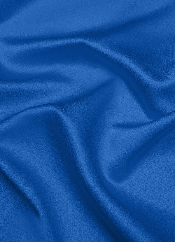 front Azazie Royal Blue Matte Satin Fabric By the Yard