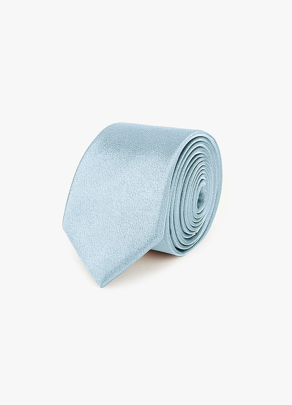 front Metallic Satin Skinny Tie