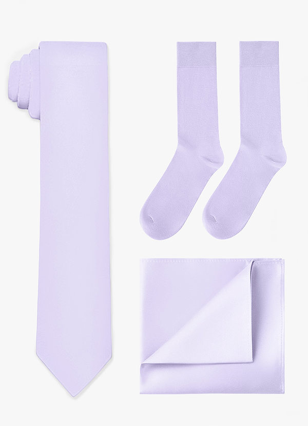 front Matching Skinny Tie & Pocket Square & Socks Set