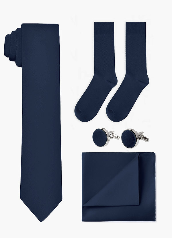 front Matching Wide Tie & Pocket Square & Cuff Links & Socks Set