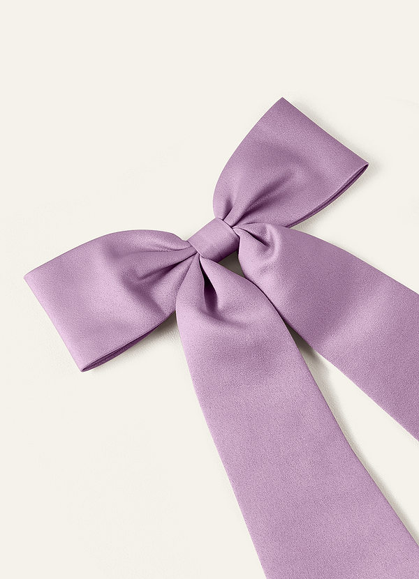 front Matching Color Matte Satin Bow Hair Tie Set