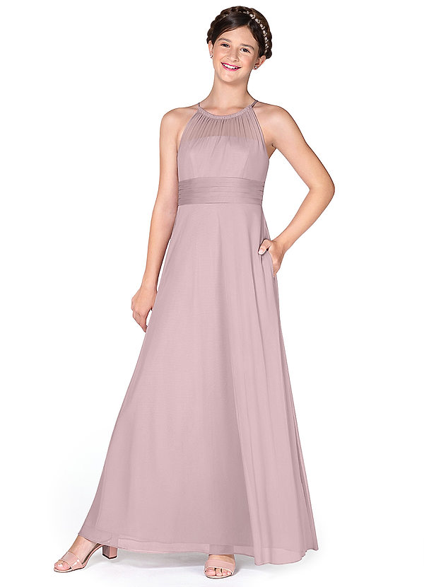 mauve junior bridesmaid dress