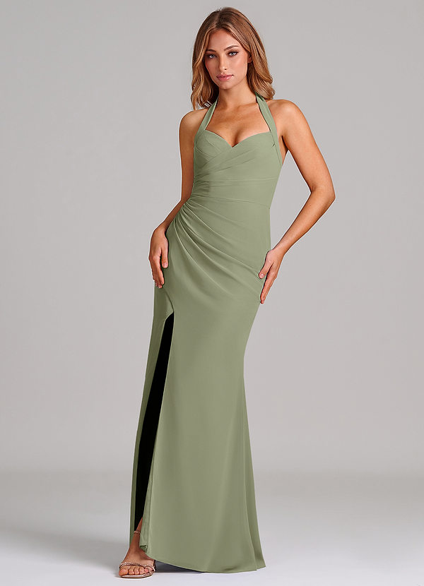 Azazie Emeria Suknie dla druhen Syrena Dekolt w kształcie serca Szyfon Do ziemi Sukienka image1