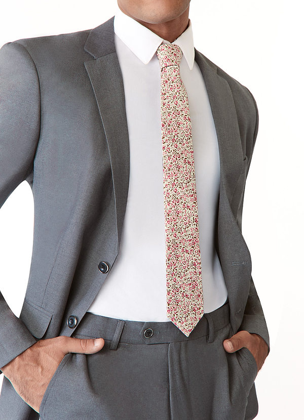 back Desert Floral Skinny Tie