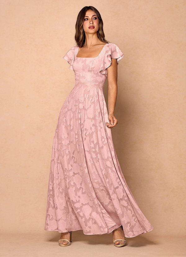 Anna Haze Pink Ruffled Maxi Dress image1