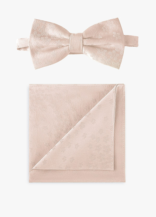 front Ensemble nœud papillon et pochette de costume en jacquard