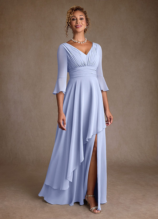 Azazie Eire Mother of the Brides Dresses Ice A-Line Pleated Chiffon Dress image1